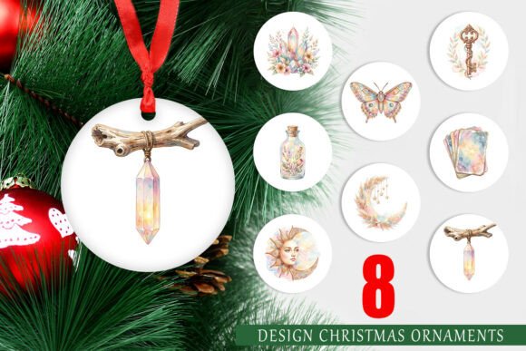 Download Boho Celestial Watercolor Ornament - Boho celestial Collection