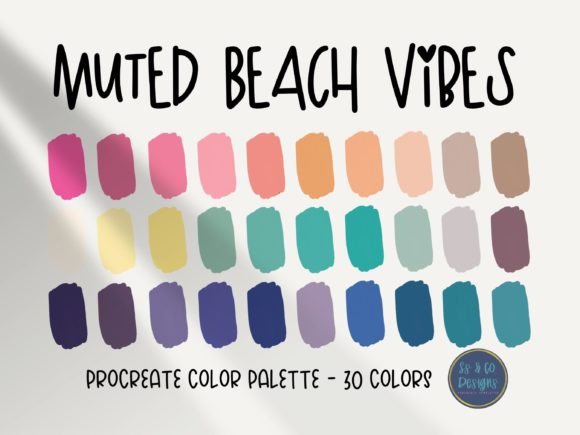 Download Muted Beach Vibe Procreate Color Palette - Palette Collection