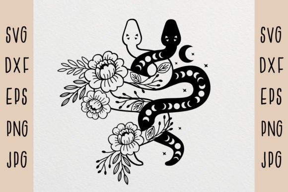 Download Snake Yin Yang SVG File, Boho Celestial - Boho celestial Collection