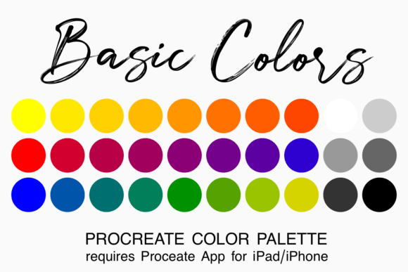 Download Basic Colors Procreate Color Palette - Palette Collection