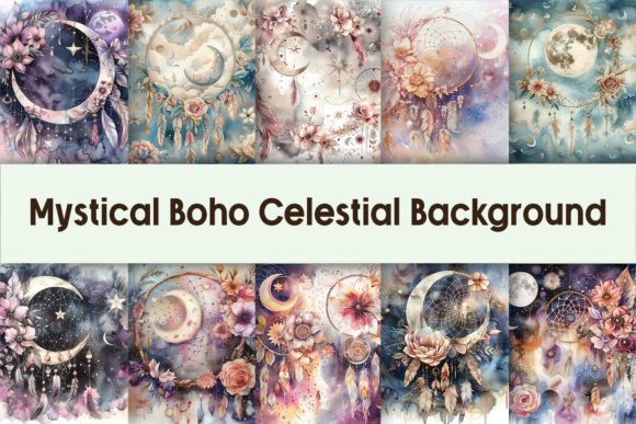 Download Mystical Boho Celestial Background - Boho celestial Collection