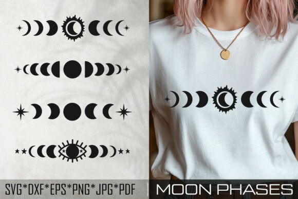 Download Moon Phases SVG, Boho Celestial Design - Premium Resources