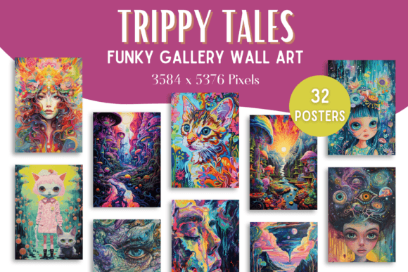 Download Trippy Funky Gallery Wall Art Posters - Gallery wall art Collection